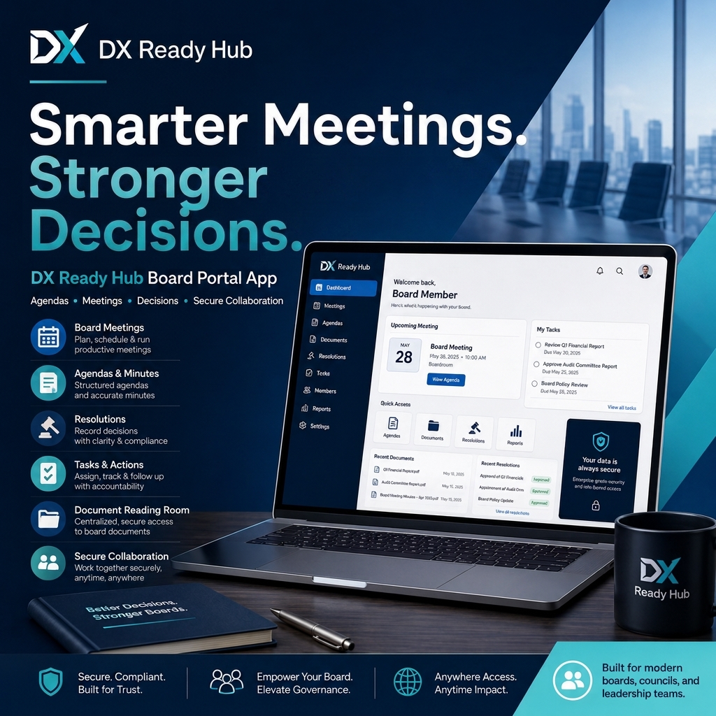 Board Portal meeting dashboard